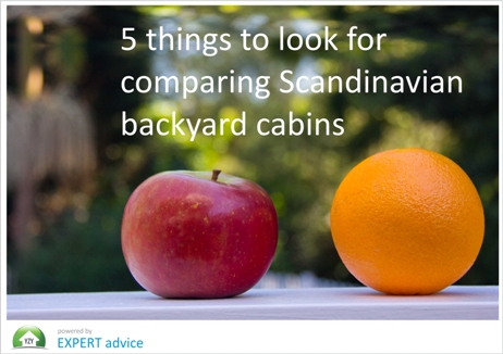5 things to look for when comparing Scandinavian backyard cabins