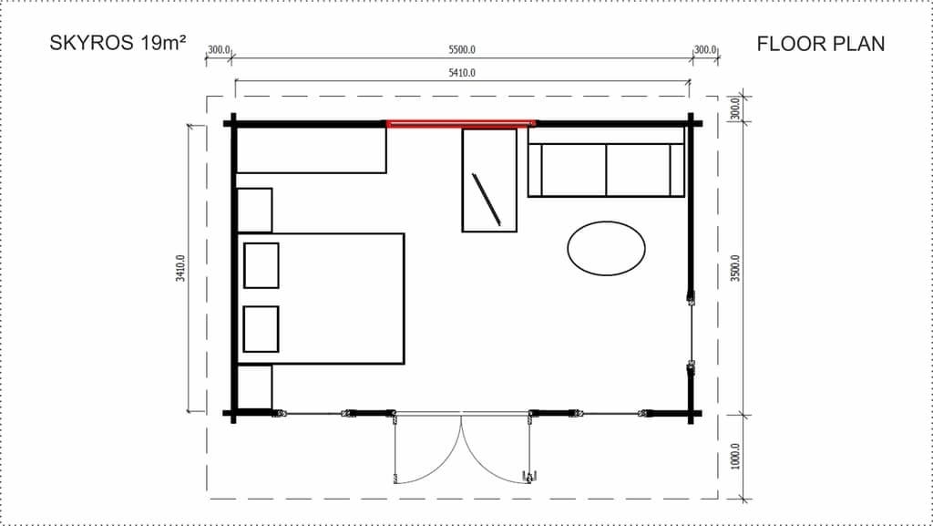 Skyros 19 backyard spa retreat floor plan