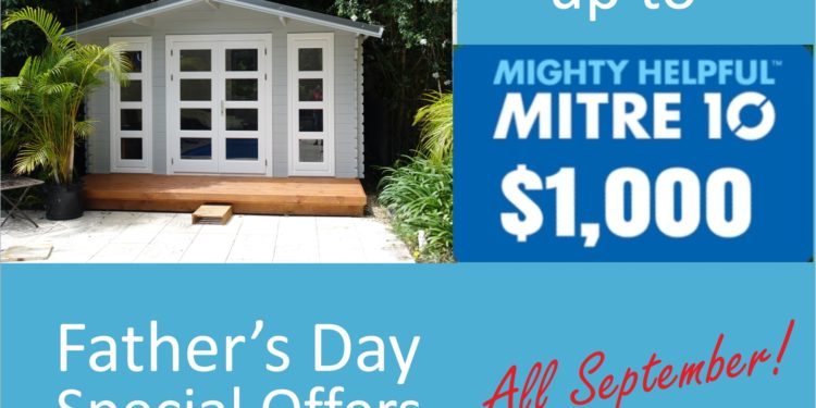Backyard cabins offers fathers day